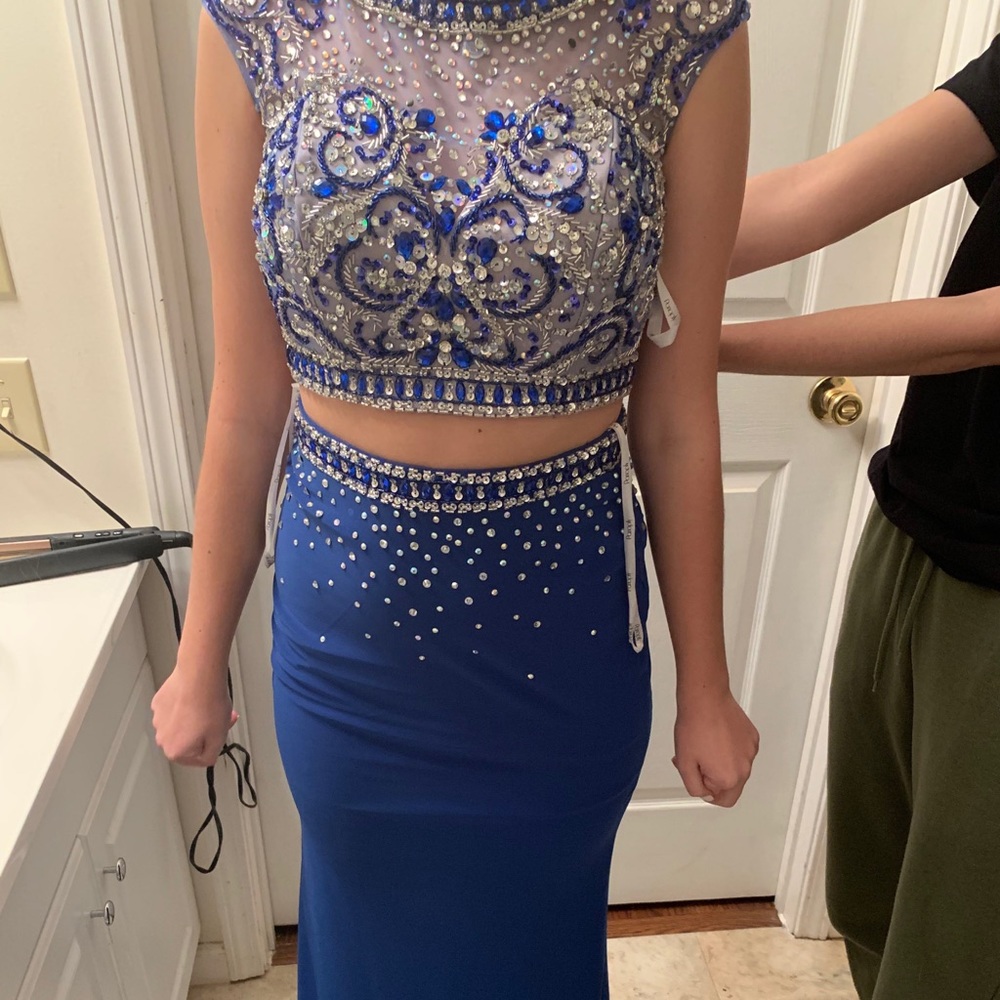 Blue prom dress